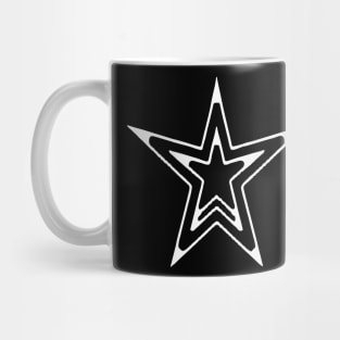 White and Black Star Mug